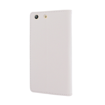 CaseUp Sony Xperia M5 Cüzdanlı Suni Deri Kılıf Beyaz