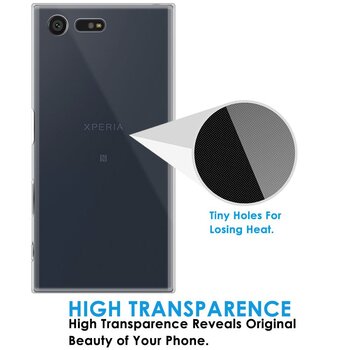 CaseUp Sony Xperia X Compact Kılıf Transparent Soft Siyah