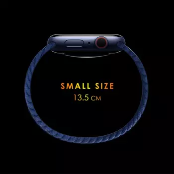 Microsonic Amazfit Bip 3 Pro Kordon, (Small Size, 135mm) Braided Solo Loop Band Lacivert