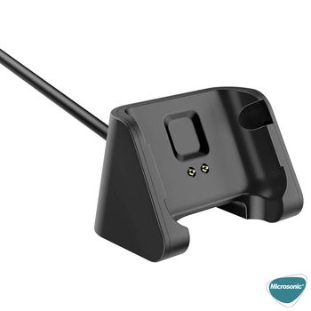Microsonic Amazfit Bip Manyetik USB Şarj Kablosu Siyah