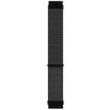 Microsonic Amazfit GTR 47mm Hasırlı Kordon Woven Sport Loop Siyah