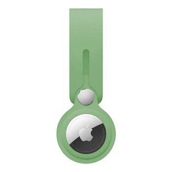 Microsonic Apple AirTag Silicon Loop Key Ring Kılıf Açık Yeşil