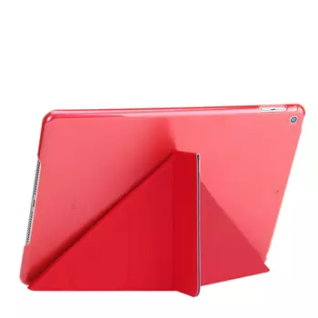Microsonic Apple iPad 10.2'' 7. Nesil (A2197-A2200-A2198) Folding Origami Design Kılıf Kırmızı