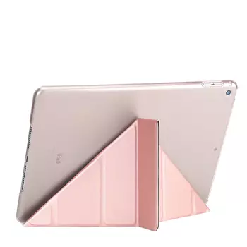 Microsonic Apple iPad 10.2'' 7. Nesil (A2197-A2200-A2198) Folding Origami Design Kılıf Rose Gold