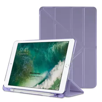 Microsonic Apple iPad 9.7 2018 Kılıf (A1893-A1954) Origami Pencil Lila