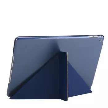Microsonic Apple iPad 9.7 2018 (A1893-A1954) Folding Origami Design Kılıf Lacivert