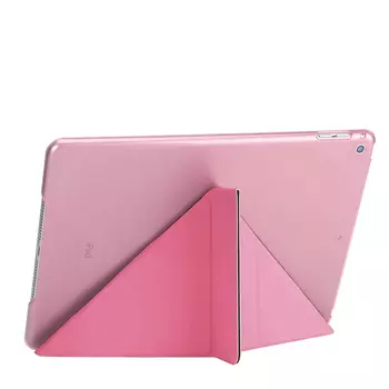 Microsonic Apple iPad 9.7 2018 (A1893-A1954) Folding Origami Design Kılıf Pembe