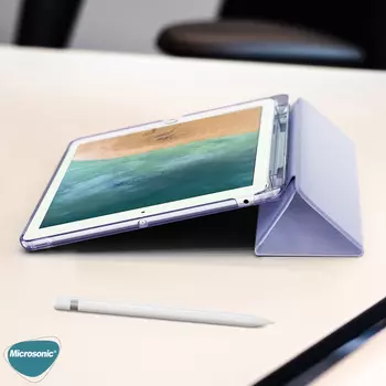 Microsonic Apple iPad Air 3 10.5'' 2019 Kılıf (A2152-A2123-A2153-A2154) Origami Pencil Mavi
