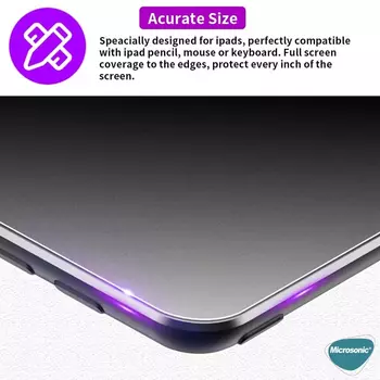 Microsonic Apple iPad Air 5.Nesil 2022 Kılıf (A2588-A2589-A2591) Matte Nano Glass Cam Ekran Koruyucu