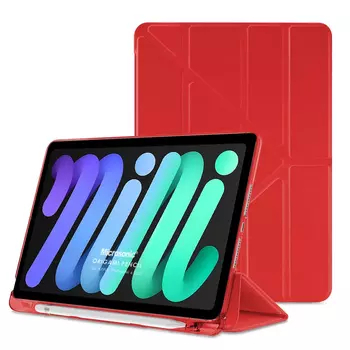 Microsonic Apple iPad Mini 6 2021 (A2567-A2568-A2569) Kılıf Origami Pencil Kırmızı