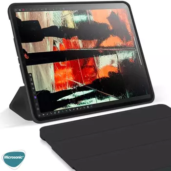 Microsonic Apple iPad Pro 11'' 2021 3. Nesil Kılıf (A2377-A2459-A2301-A2460) Smart Leather Case Kırmızı