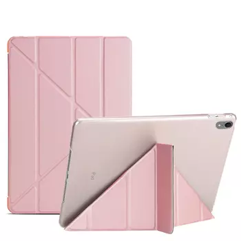 Microsonic Apple iPad Pro 12.9'' 2018 (A1876-A2014-A1895-A1983) Folding Origami Design Kılıf Rose Gold