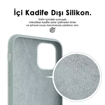 Microsonic Apple iPhone 11 (6.1'') Kılıf Liquid Lansman Silikon Lavanta Grisi