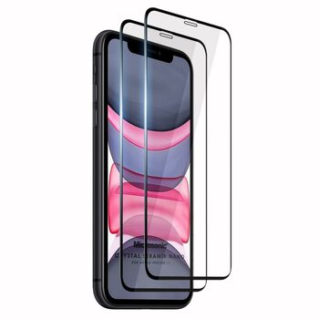 Microsonic Apple iPhone 11 Crystal Seramik Nano Ekran Koruyucu Siyah (2 Adet)