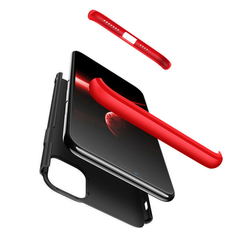Microsonic Apple iPhone 11 Kılıf Double Dip 360 Protective AYS Siyah - Kırmızı