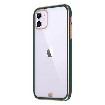 Microsonic Apple iPhone 11 Kılıf Laser Plated Soft Koyu Yeşil