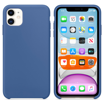 Microsonic Apple iPhone 11 Kılıf Liquid Lansman Silikon Çini Mavisi