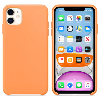 Microsonic Apple iPhone 11 Kılıf Liquid Lansman Silikon Papaya