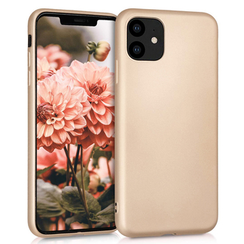 Microsonic Apple iPhone 11 Kılıf Matte Silicone Gold