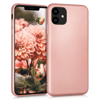 Microsonic Apple iPhone 11 Kılıf Matte Silicone Rose Gold