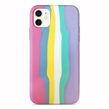 Microsonic Apple iPhone 11 Kılıf Painted Rainbow Pattern Renkli
