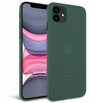 Microsonic Apple iPhone 11 Kılıf Peipe Matte Silicone Yeşil