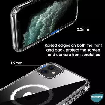 Microsonic Apple iPhone 11 Pro Kılıf MagSafe Clear Soft Şeffaf