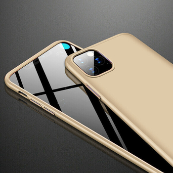 Microsonic Apple iPhone 11 Pro Max Kılıf Double Dip 360 Protective AYS Gold