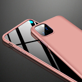 Microsonic Apple iPhone 11 Pro Max Kılıf Double Dip 360 Protective AYS Rose Gold