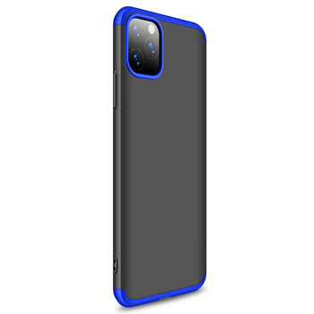Microsonic Apple iPhone 11 Pro Max Kılıf Double Dip 360 Protective AYS Siyah - Mavi