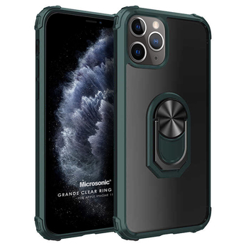 Microsonic Apple iPhone 11 Pro Max Kılıf Grande Clear Ring Holder Yeşil Microsonic Apple iPhone 11 Pro Max Kılıf Grande Clear Ring Holder Yeşil