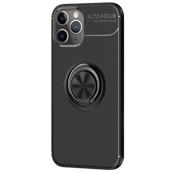 Microsonic Apple iPhone 11 Pro Max Kılıf Kickstand Ring Holder Siyah