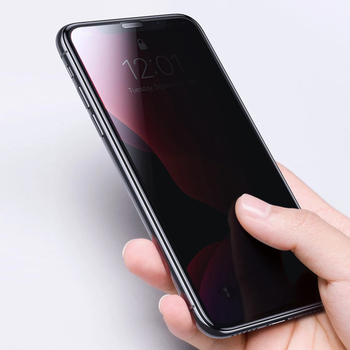 Microsonic Apple iPhone 11 Pro Max Invisible Privacy Kavisli Ekran Koruyucu Siyah