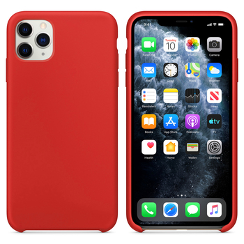 Microsonic Apple iPhone 11 Pro Max Kılıf Liquid Lansman Silikon Kırmızı