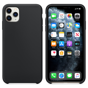 Microsonic Apple iPhone 11 Pro Max Kılıf Liquid Lansman Silikon Siyah