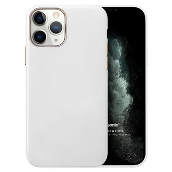 Microsonic Apple iPhone 11 Pro Max Kılıf Luxury Leather Beyaz