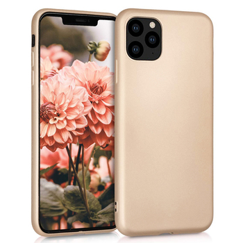 Microsonic Apple iPhone 11 Pro Max Kılıf Matte Silicone Gold Microsonic Apple iPhone 11 Pro Max Kılıf Matte Silicone Gold