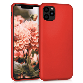 Microsonic Apple iPhone 11 Pro Max Kılıf Matte Silicone Kırmızı