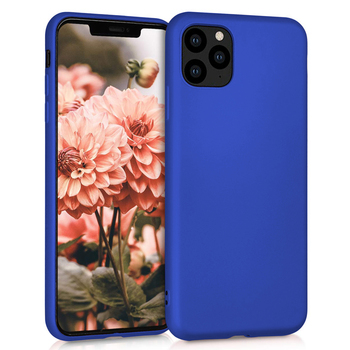 Microsonic Apple iPhone 11 Pro Max Kılıf Matte Silicone Mavi Microsonic Apple iPhone 11 Pro Max Kılıf Matte Silicone Mavi