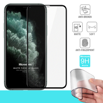 Microsonic Apple iPhone 11 Pro Max Matte Flexible Ekran Koruyucu Siyah Microsonic Apple iPhone 11 Pro Max Matte Flexible Ekran Koruyucu Siyah