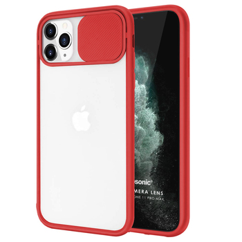 Microsonic Apple iPhone 11 Pro Max Kılıf Slide Camera Lens Protection Kırmızı