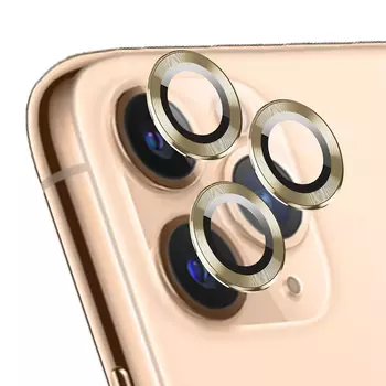 Microsonic Apple iPhone 11 Pro Max Tekli Kamera Lens Koruma Camı Gold
