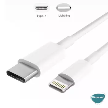 Microsonic Apple iPhone 11 Pro Max Type-C - Lightning Kablo Beyaz