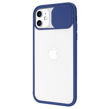 Microsonic Apple iPhone 11 Kılıf Slide Camera Lens Protection Lacivert