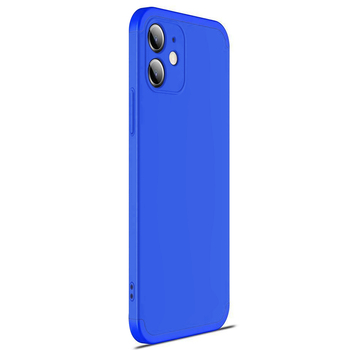 Microsonic Apple iPhone 12 Kılıf Double Dip 360 Protective AYS Mavi