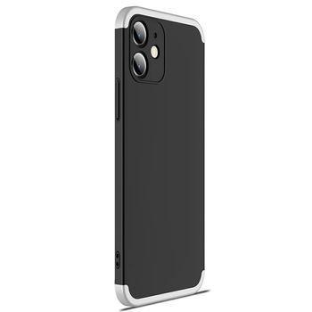 Microsonic Apple iPhone 12 Kılıf Double Dip 360 Protective AYS Siyah Gri