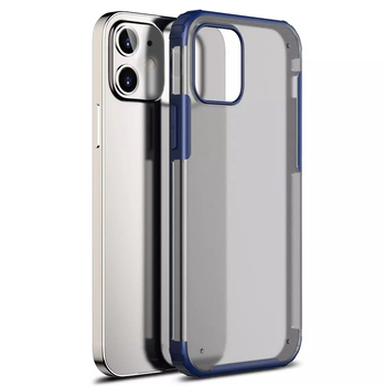 Microsonic Apple iPhone 12 Kılıf Frosted Frame Lacivert Microsonic Apple iPhone 12 Kılıf Frosted Frame Lacivert