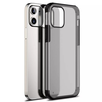 Microsonic Apple iPhone 12 Kılıf Frosted Frame Siyah Microsonic Apple iPhone 12 Kılıf Frosted Frame Siyah