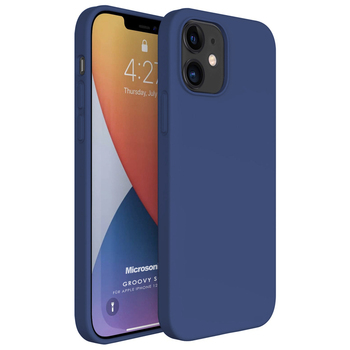 Microsonic Apple iPhone 12 Kılıf Groovy Soft Lacivert Microsonic Apple iPhone 12 Kılıf Groovy Soft Lacivert