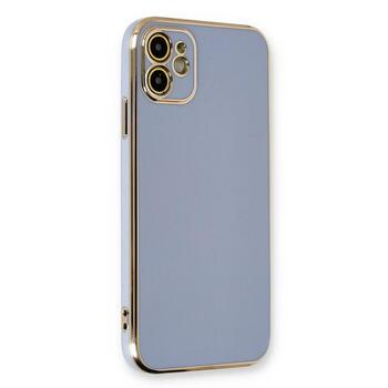 Microsonic Apple iPhone 12 Kılıf Olive Plated Lavanta Grisi